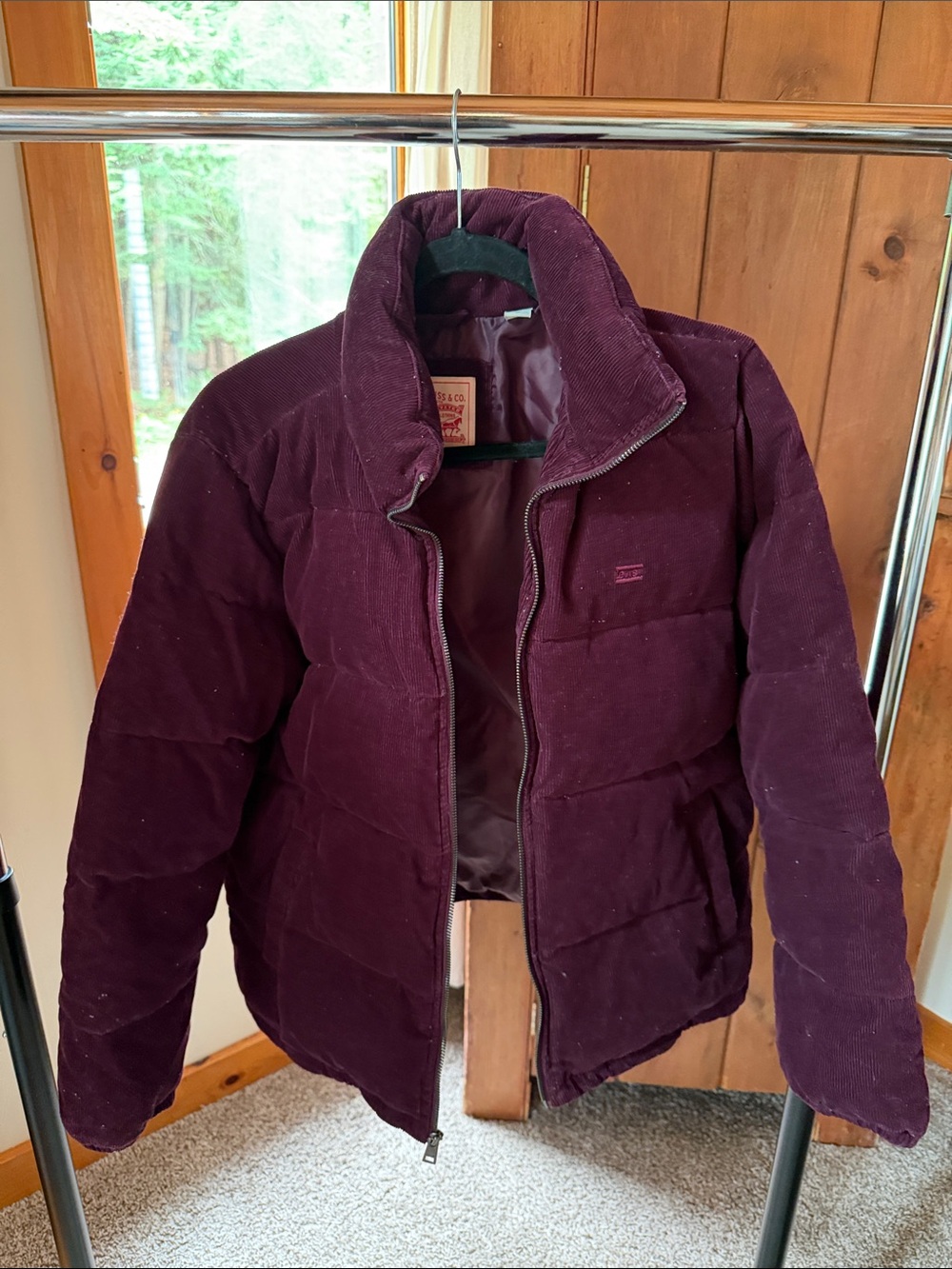 Levi's Corduroy Quilted Jacket in Plum